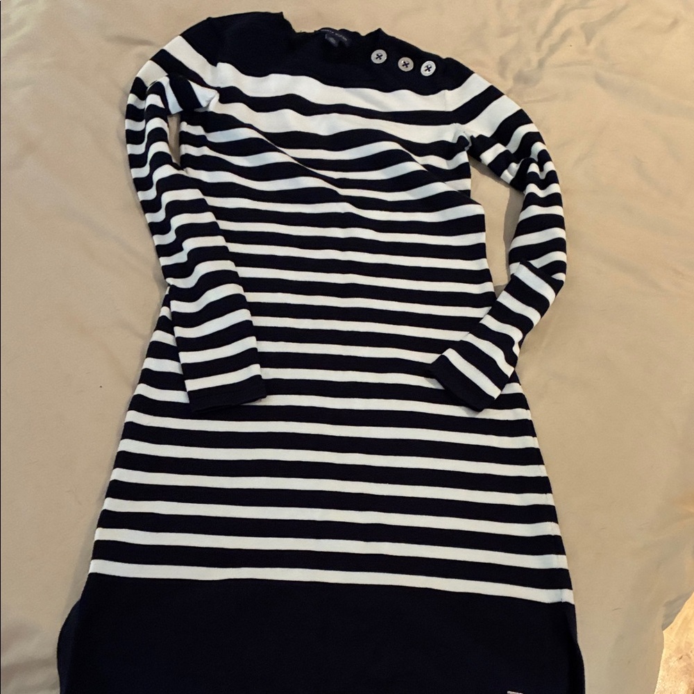 2 for $15Tommy Hilfiger Navy and White Striped Tunic